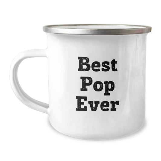 Him Keepsake Birthday Gift Premium Durable Camping Mug Best Pop Ever - Image 1
