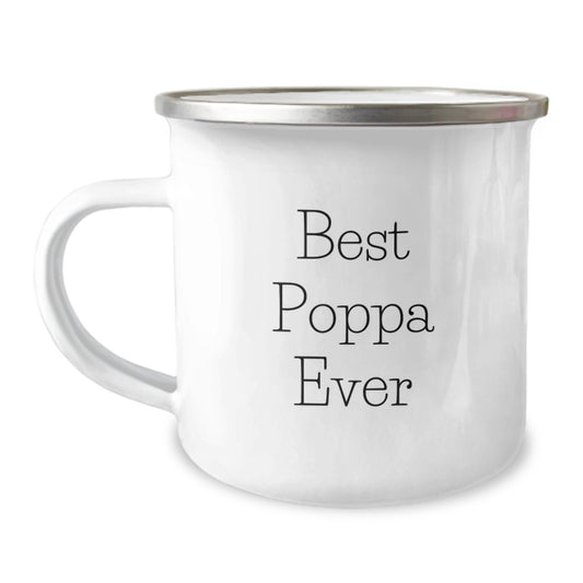 Best Poppa Ever Keepsake Premium Camping Mug for Him Birthday Gift - Image 1