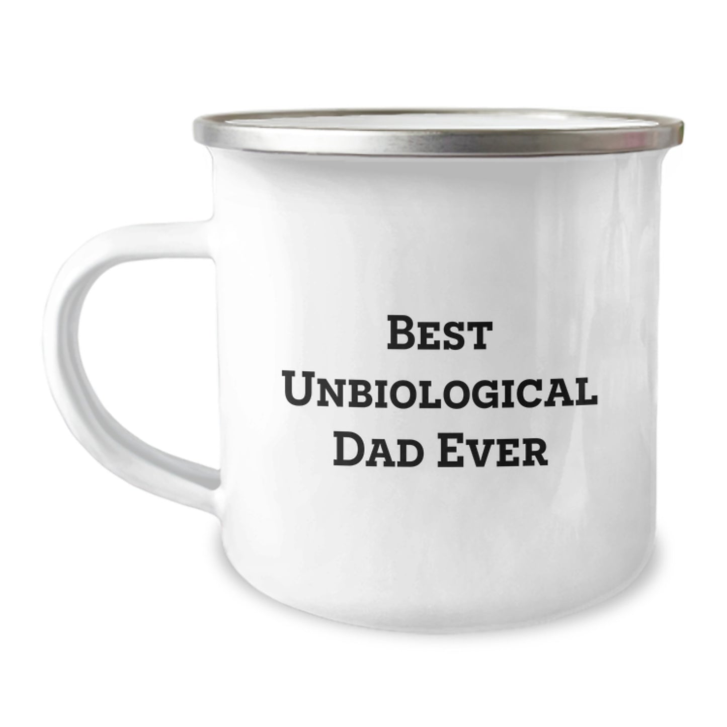 Unbiological Dad Keepsake Camping Mug for Him Stainless Birthday Gift - Image 1