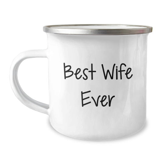 For Her Surprise Keepsake Birthday Gift Camping Mug Best Wife Ever - Image 1