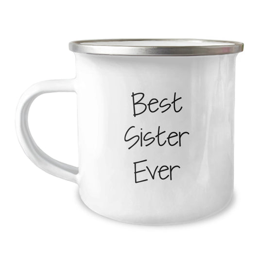 Sister Keepsake Camping Mug for Her Birthday Gift – Best Sister Ever - Image 1