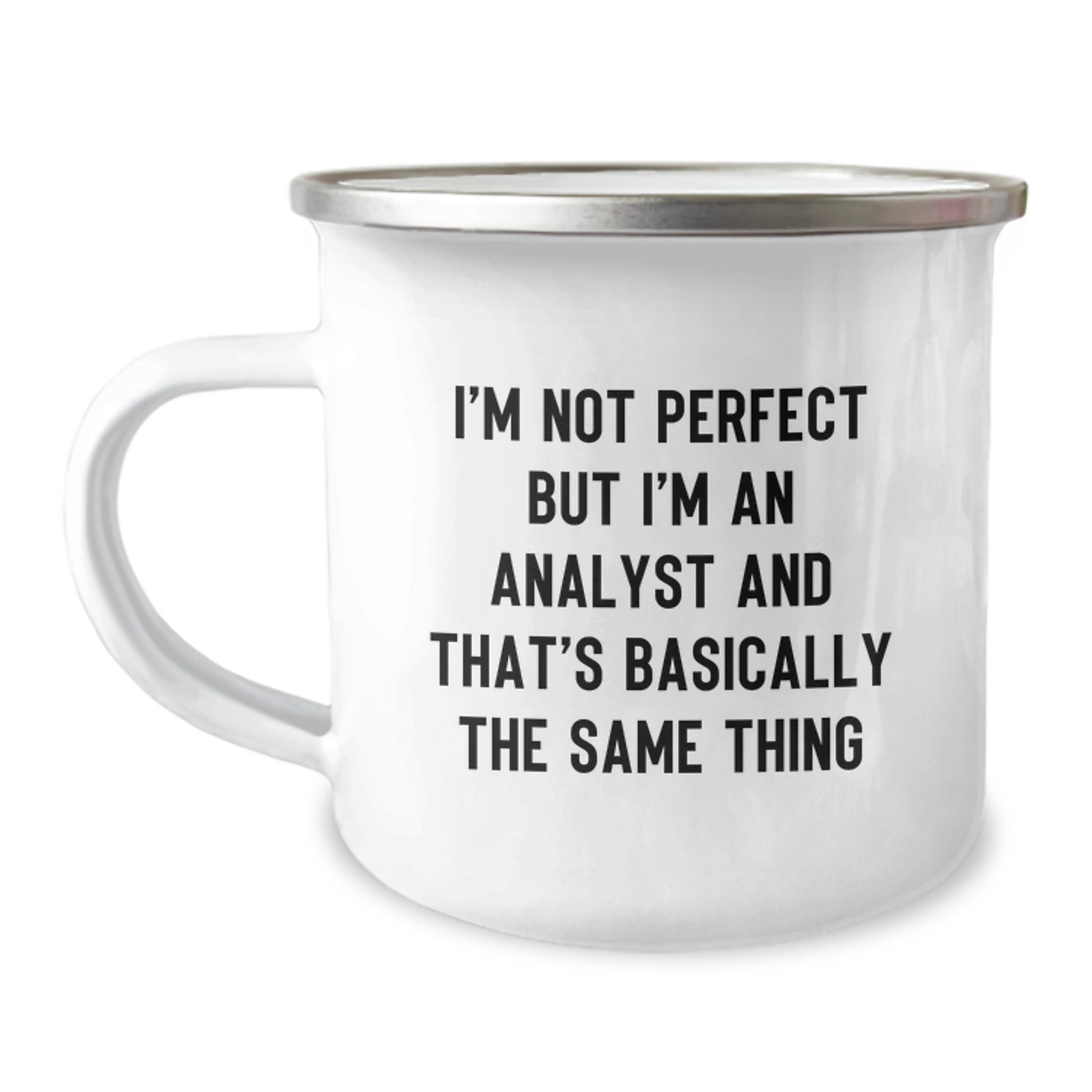 Analyst Keepsake Camping Mug for Him Birthday Gift Stainless Steel - Image 1