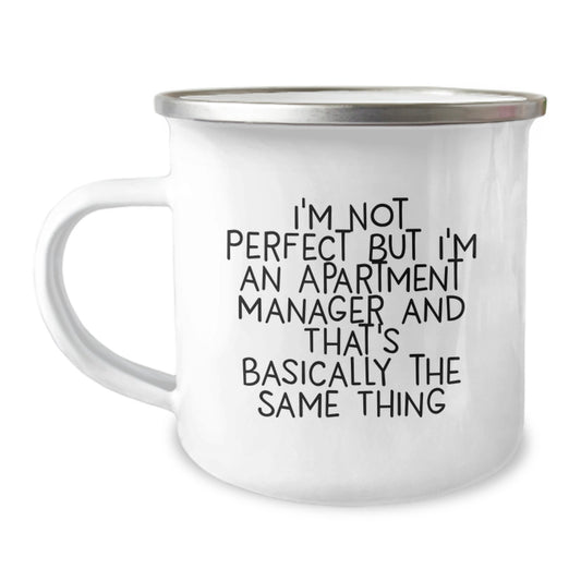 Quirky Apartment Manager Novelty Camping Mug for Friends Birthday Gift - Image 1
