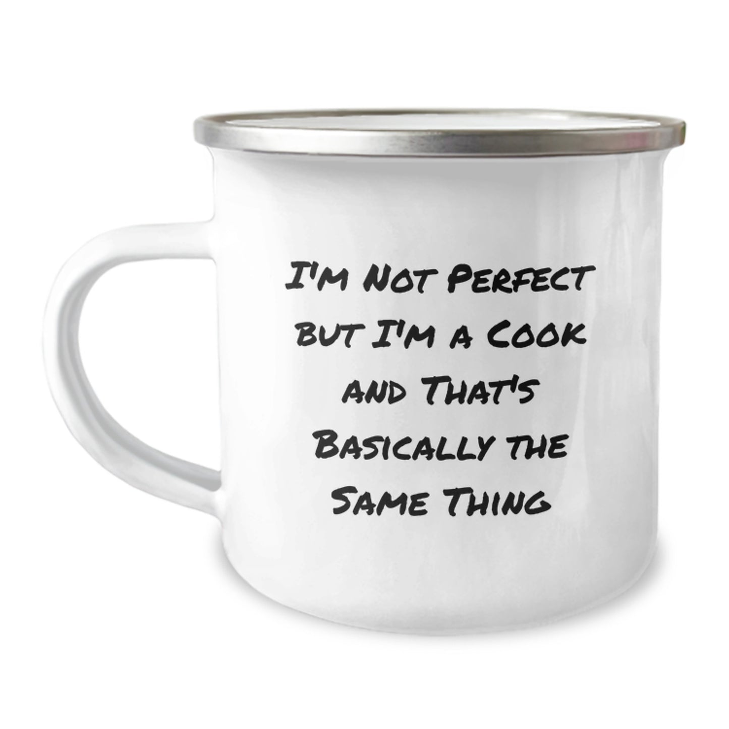 Cook Camping Mug for Him Birthday Gift – I'm Not Perfect But I'm A Cook - Image 1