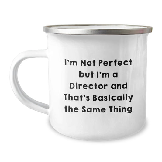Director Keepsake Camping Mug for Him Birthday Gift with Enamel Finish - Image 1