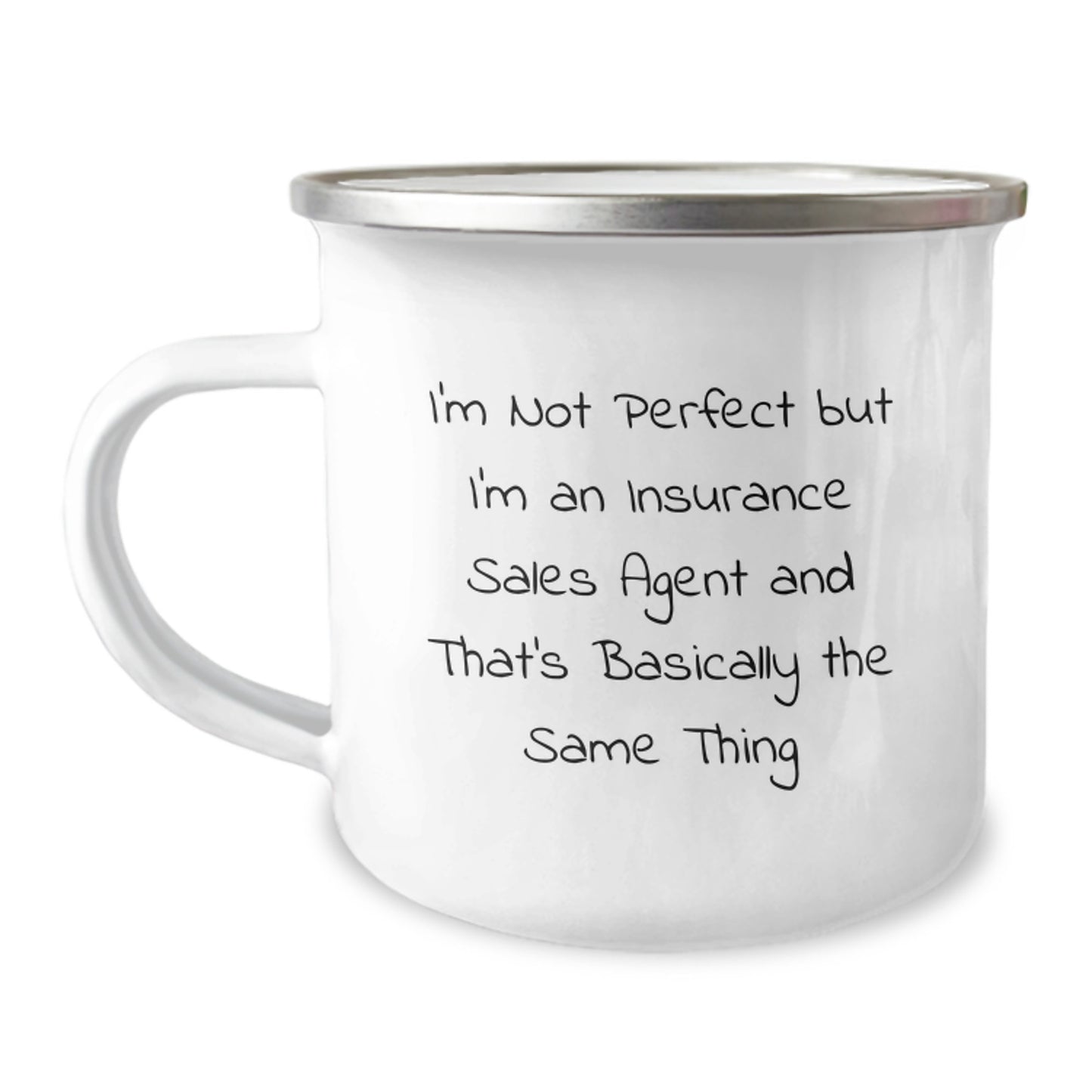 Camping Mug Idea for Coworkers – Birthday Gift with Insurance Quote - Image 1