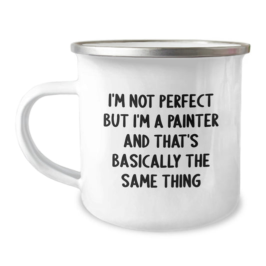Birthday Gift for Friends Novelty I'm Not Perfect But I'm A Painter Mug - Image 1