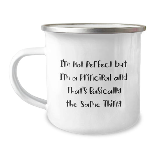 Principal Keepsake Camping Mug for Him Birthday Gift with Enamel Finish - Image 1