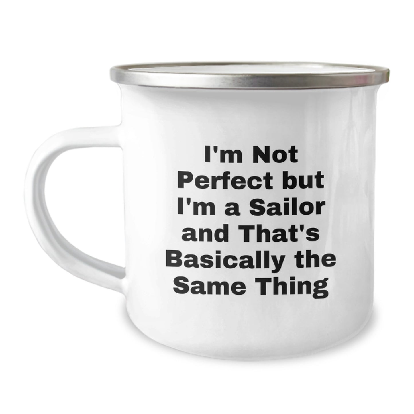 Sailor Keepsake Camping Mug for Him Birthday Gift with Enamel Finish - Image 1