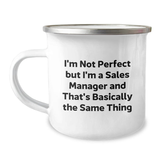Sales Manager Keepsake Camping Mug for Him Birthday Gift 12oz Stainless - Image 1