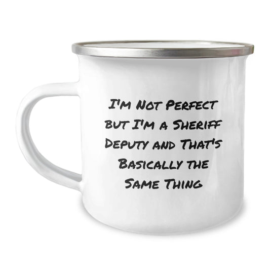 Funny Sheriff Deputy Gifts from Friends for Men - Camping Mug Valentine's Unique - Image 1