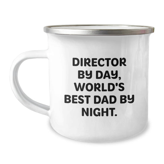 Dad Director Keepsake Camping Mug for Him Birthday Gift Stainless Steel - Image 1