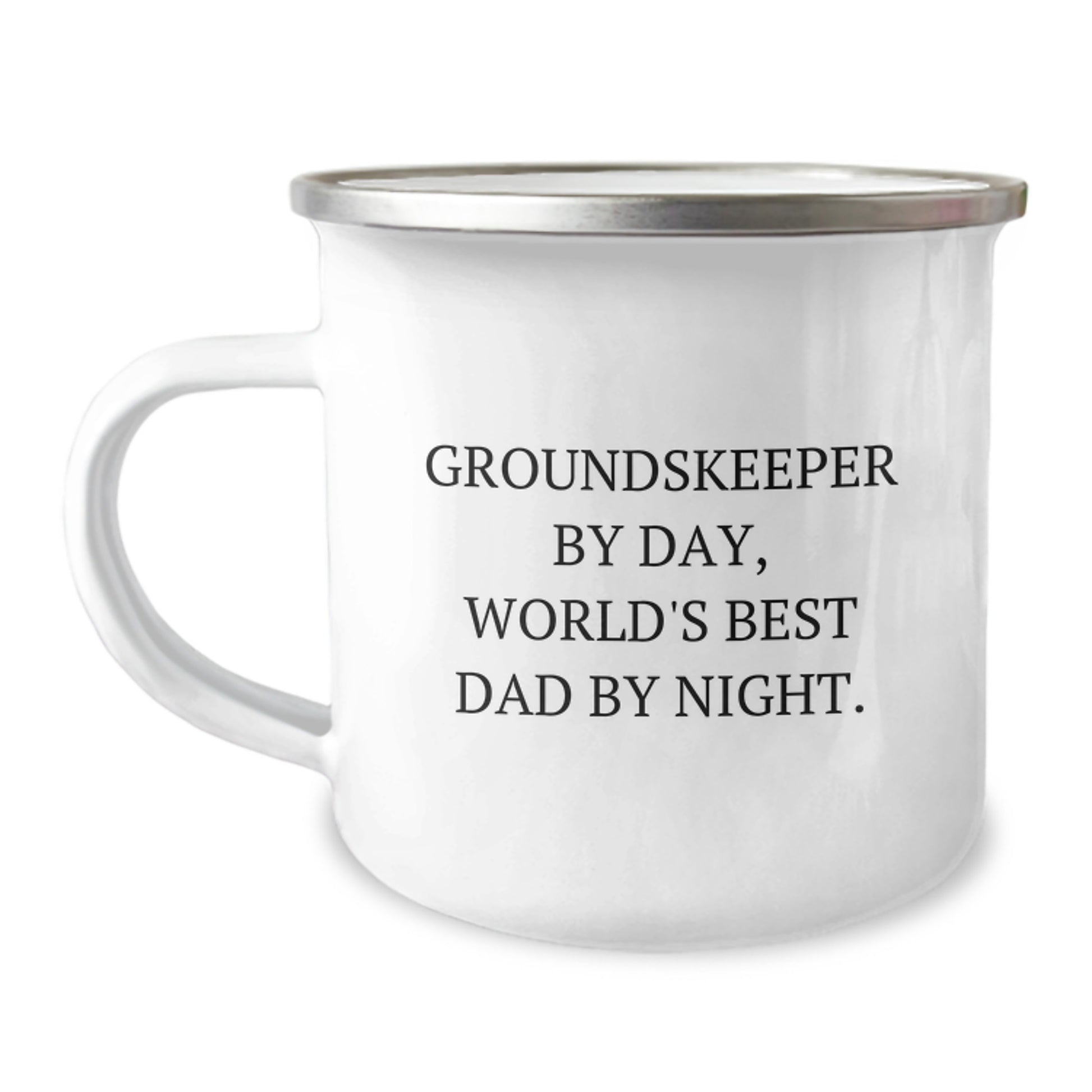 Groundskeeper Camping Mug Keepsake for Him Stainless Steel Birthday Gift - Image 1