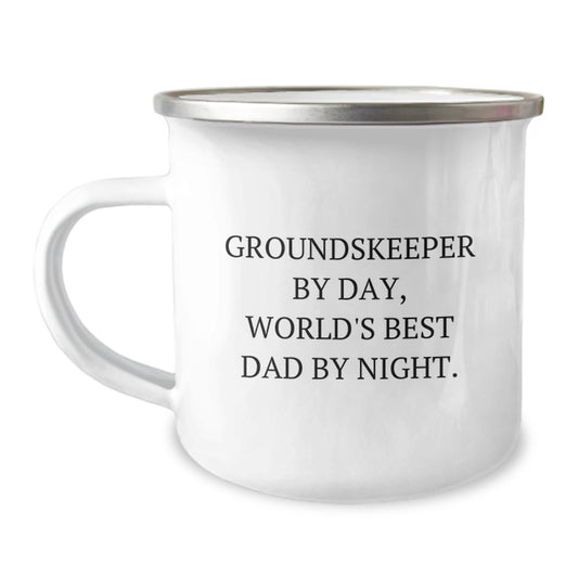 Groundskeeper Camping Mug Keepsake for Him Stainless Steel Birthday Gift - Image 1