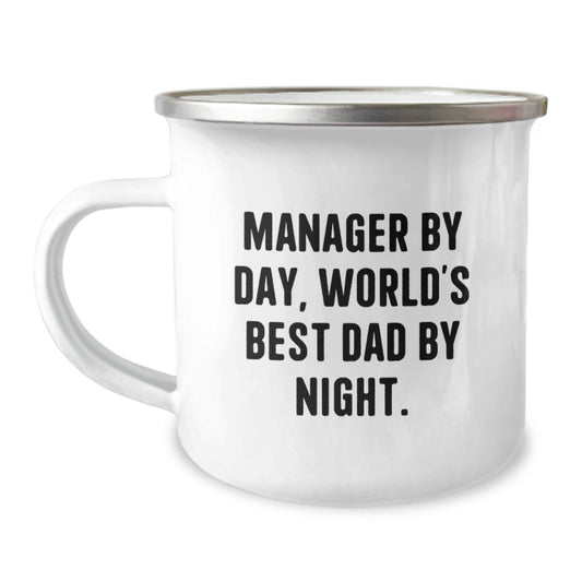 Manager Keepsake Camping Mug for Him Birthday Gift - Image 1