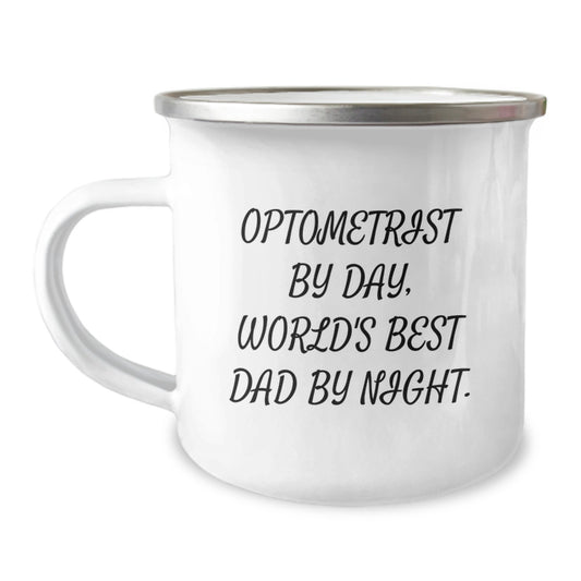 Dad Optometrist Premium Keepsake Camping Mug Birthday Gift for Him - Image 1