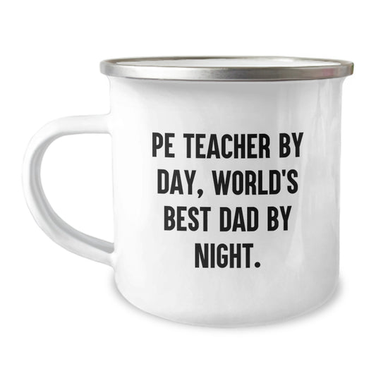 PE Teacher Keepsake Camping Mug for Him Birthday Gift - Image 1