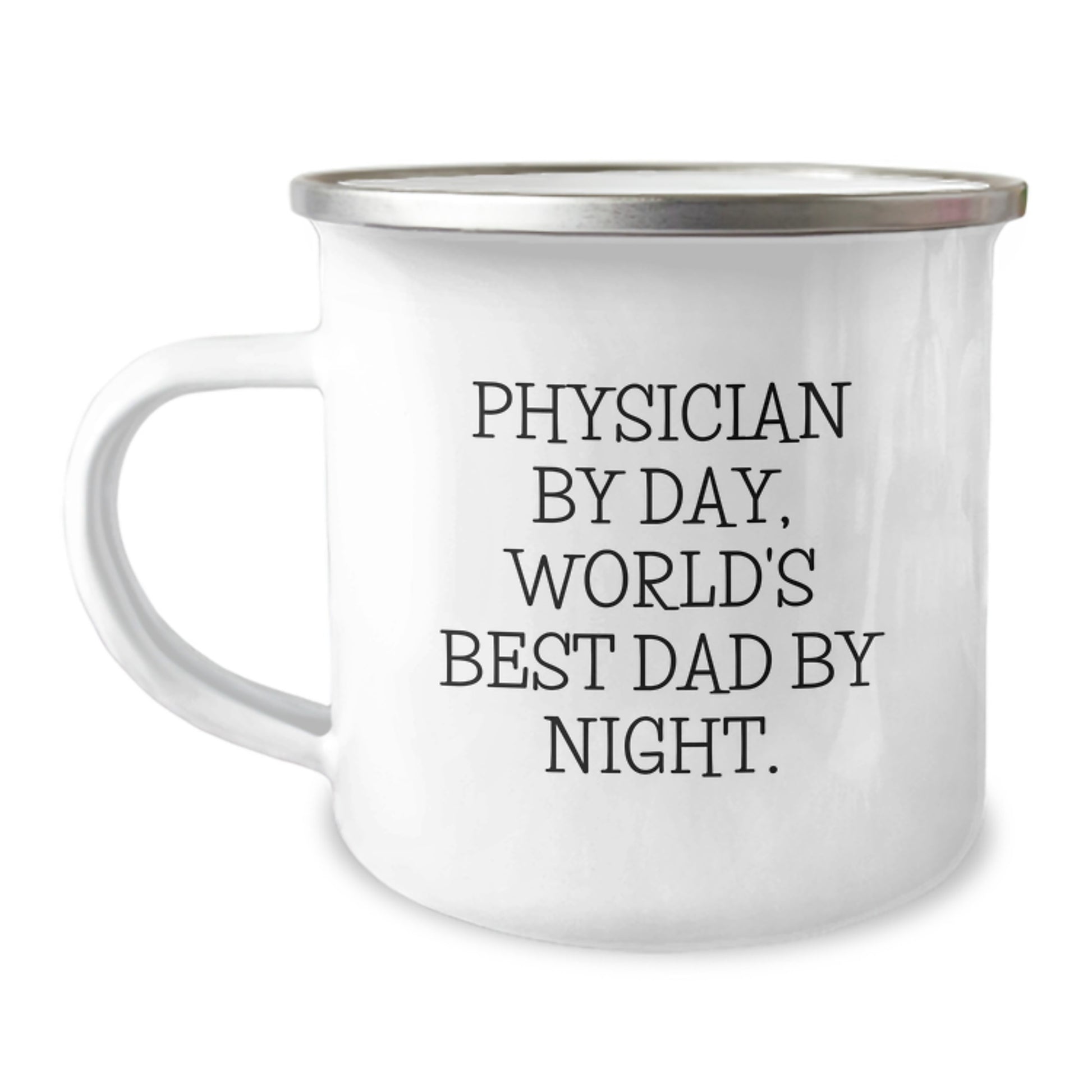 Physician Keepsake Camping Mug for Him Birthday Gift With Enamel Finish - Image 1