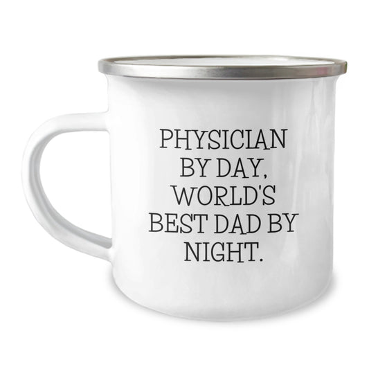 Physician Keepsake Camping Mug for Him Birthday Gift With Enamel Finish - Image 1