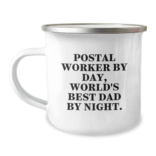 Postal Worker Keepsake Camping Mug Birthday Gift for Him – World's Best - Image 1