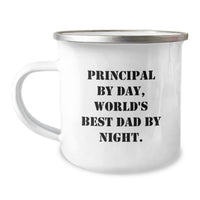Load image into Gallery viewer, Principal Gifts, Funny Camping Mug, Principal By Day, World&#39;s Best Dad By Night., Gifts from Men for Principal, Birthday Unique Gifts - Image 1
