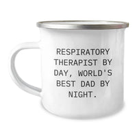 Load image into Gallery viewer, Funny Respiratory Therapist Gifts from Men to World&#39;s Best Dad By Night - Camping Mug for Birthday - Image 1
