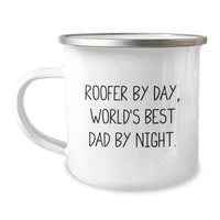 Load image into Gallery viewer, Roofer Gifts from Men to World&#39;s Best Dad by Day, Night, and Camping Mug Graduation Unique Presents - Image 1
