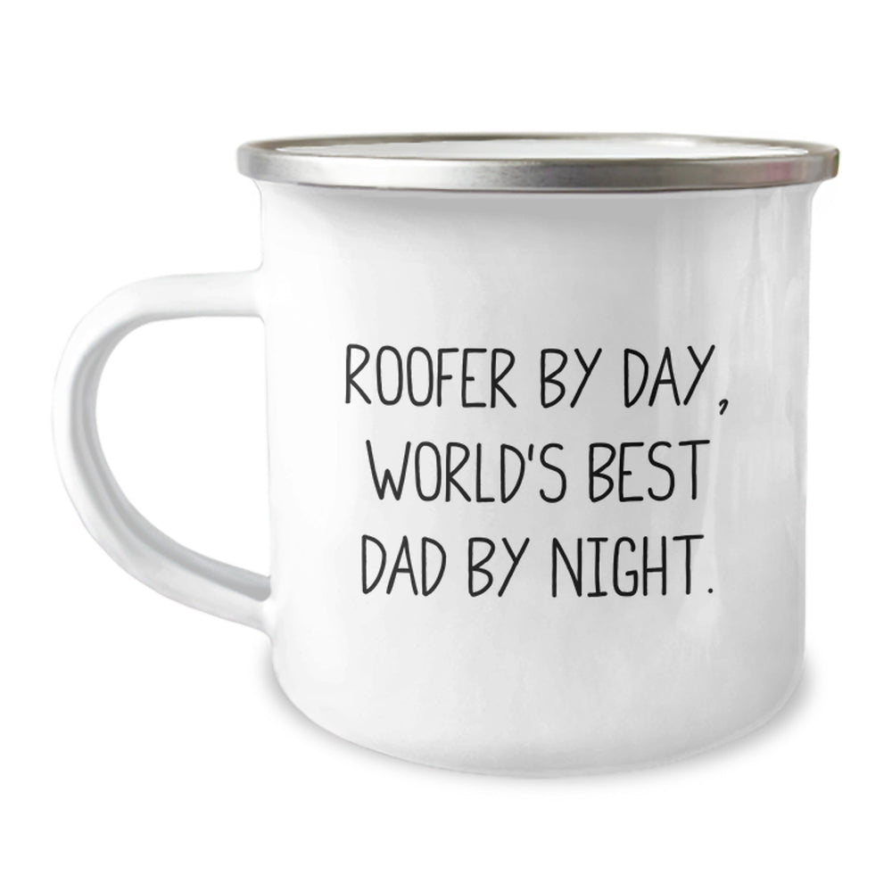 Roofer Gifts from Men to World's Best Dad by Day, Night, and Camping Mug Graduation Unique Presents - Image 1