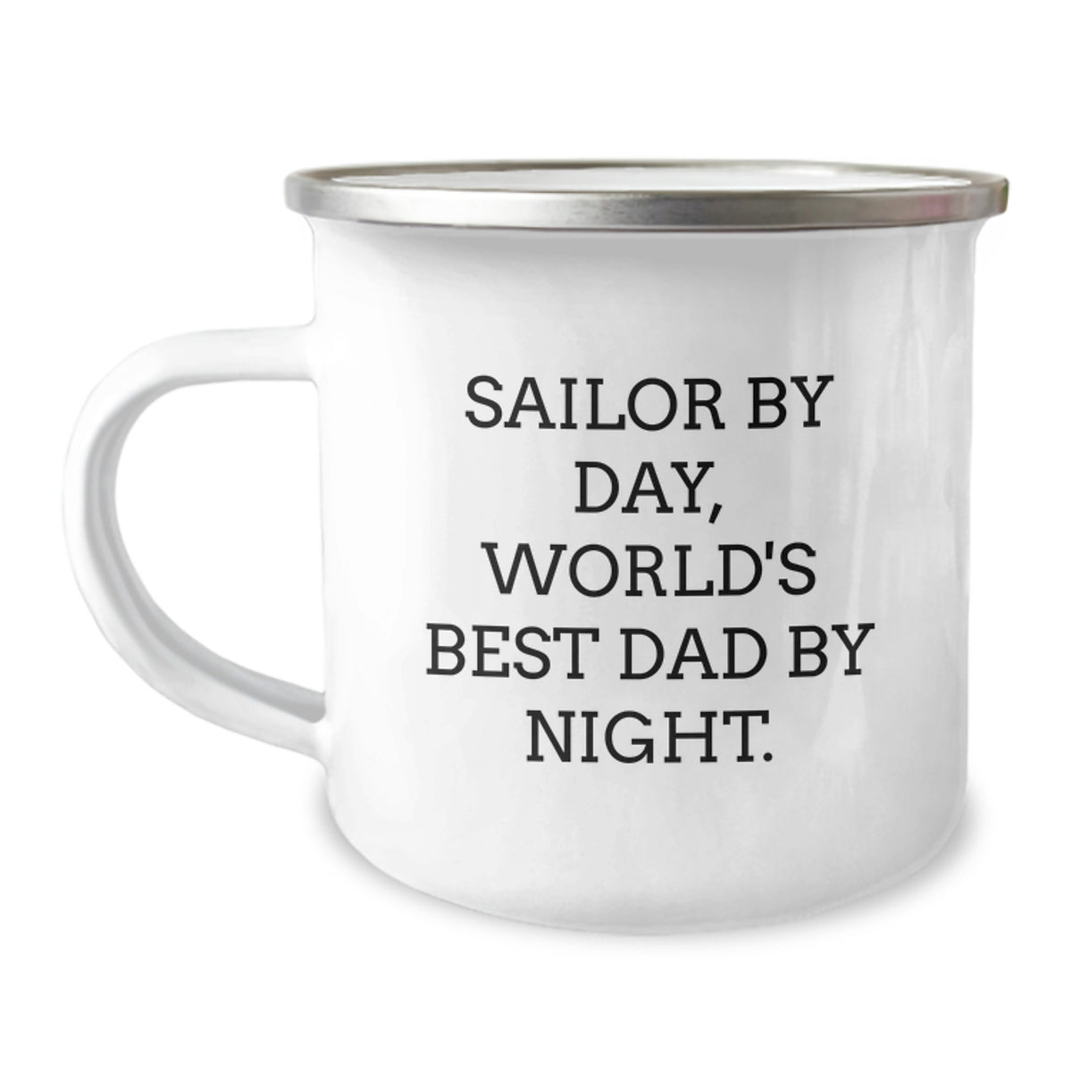 Sailor Gifts, Camping Mugs, Funny Graduation Presents - 'Sailor By Day, World's Best Dad By Night.' - Gifts from Family for Sailor - Image 1