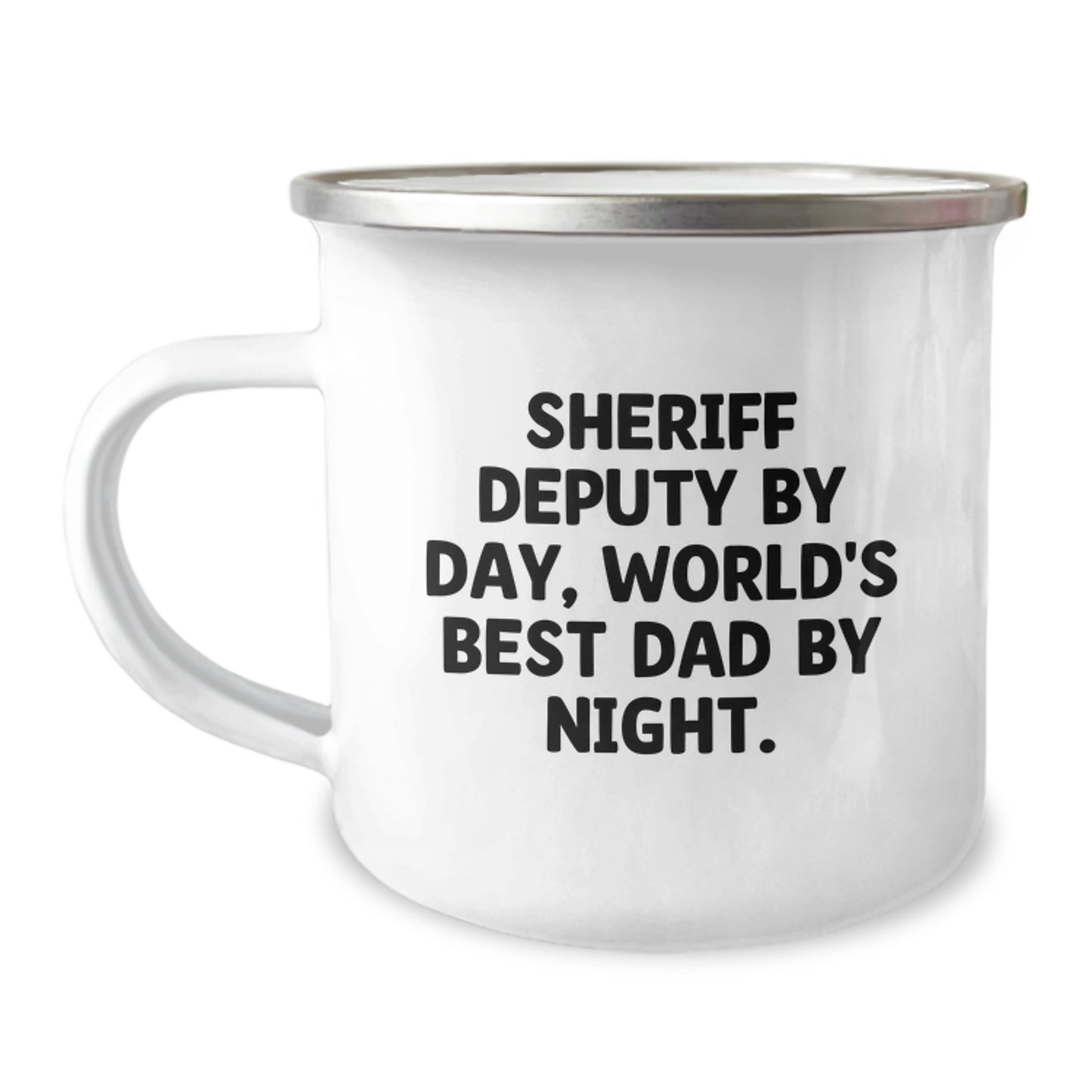 Dad Sheriff Keepsake 12oz Stainless Steel Mug for Him Birthday Gift - Image 1