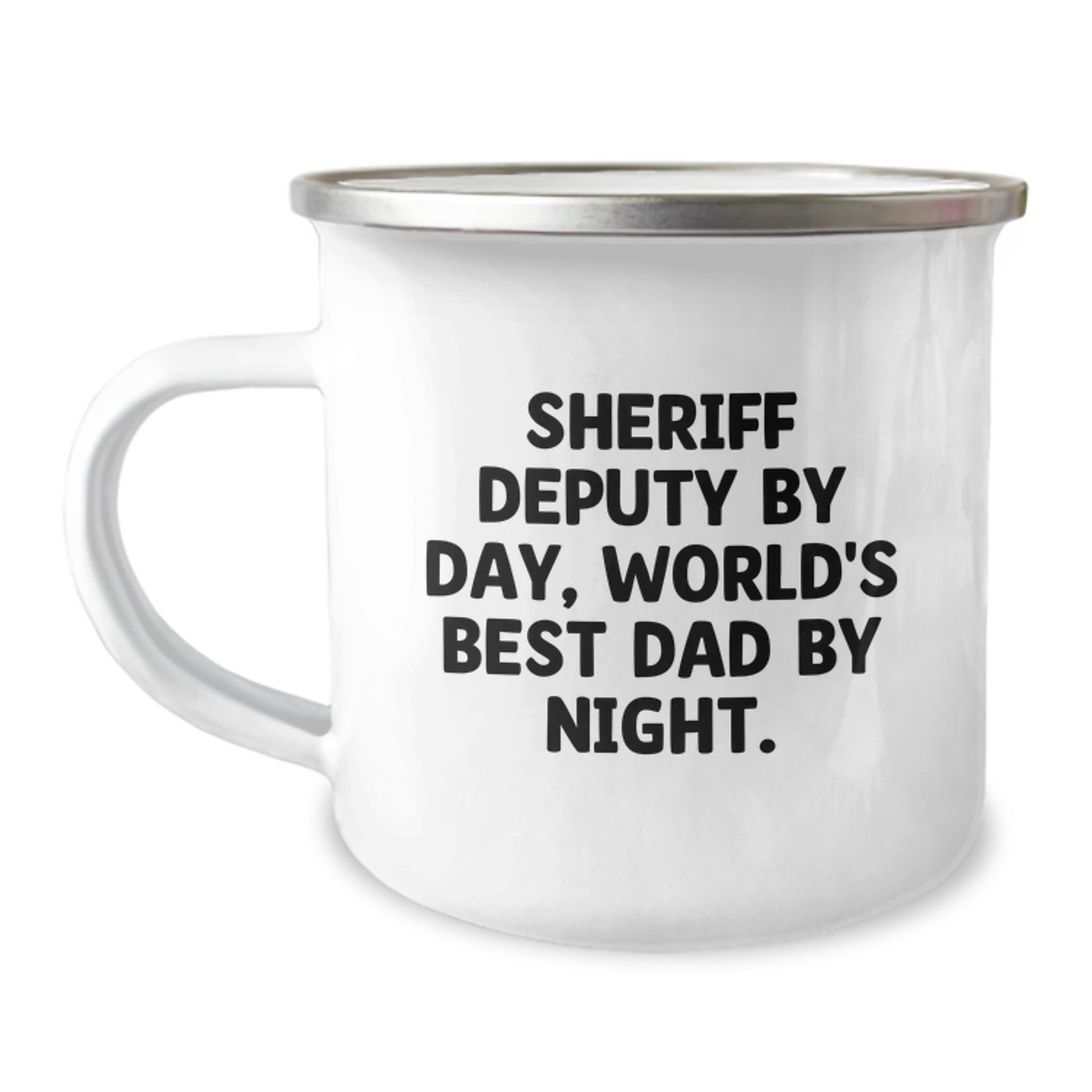 Dad Sheriff Keepsake 12oz Stainless Steel Mug for Him Birthday Gift - Image 1