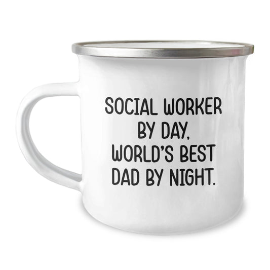 Social Worker Keepsake Camping Mug for Him Birthday Gift - Image 1