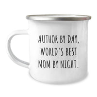 Load image into Gallery viewer, Funny Author Gifts from Mom - Valentine's Unique Gifts for Author, Author By Day World's Best Mom By Night Stainless Steel Camping Mugs - Image 1
