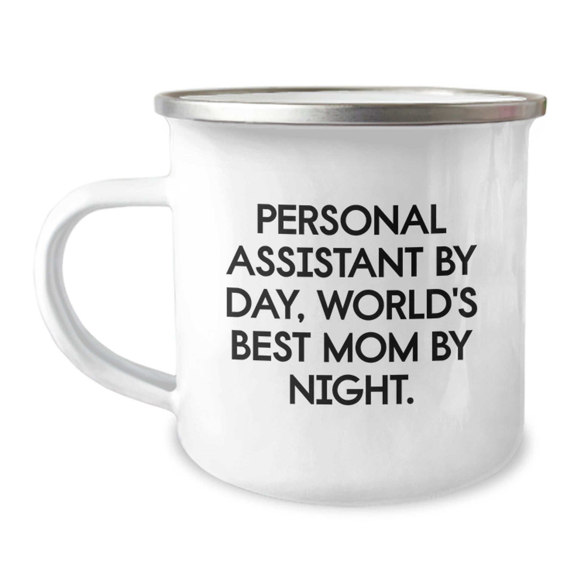 Funny Personal Assistant Gifts from Mom, Camping Mug for Personal Assistant By Day, World's Best Mom By Night. - Image 1