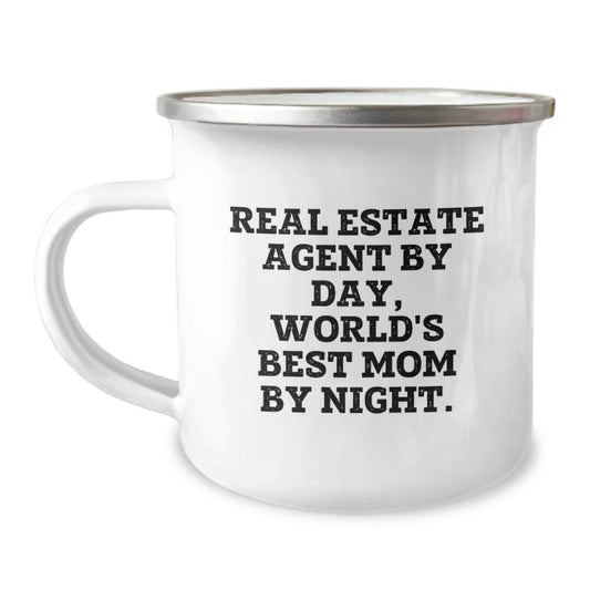 Real Estate Agent Camping Mug, Funny Quote, Gifts from Family to Real Estate Agent on Valentine's - Image 1
