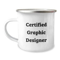 Load image into Gallery viewer, Funny Gifts from Friends to Graphic Designer, Camping Mug for Graduation, &#39;Designing a Brighter Future&#39; Quote, Unique Gifts - Image 1
