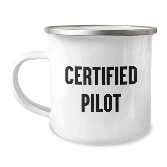 Pilot Gifts from Friends - Funny 'Flying High' Camping Mug for Men, Unique Christmas Unique Gifts for Husband, Sweetheart, or Pilot Friend - Image 1