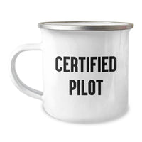 Load image into Gallery viewer, Pilot Gifts from Friends - Funny 'Flying High' Camping Mug for Men, Unique Christmas Unique Gifts for Husband, Sweetheart, or Pilot Friend - Image 1
