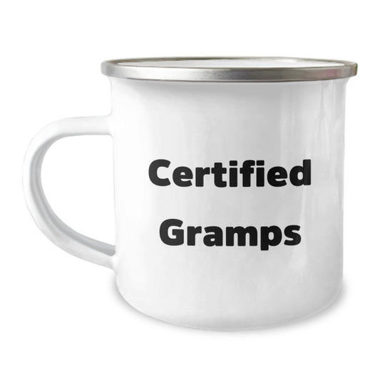 Funny Gramps Quotes Camping Mug, Gifts from Family to Gramps on Birthday Unique Gifts - Image 1