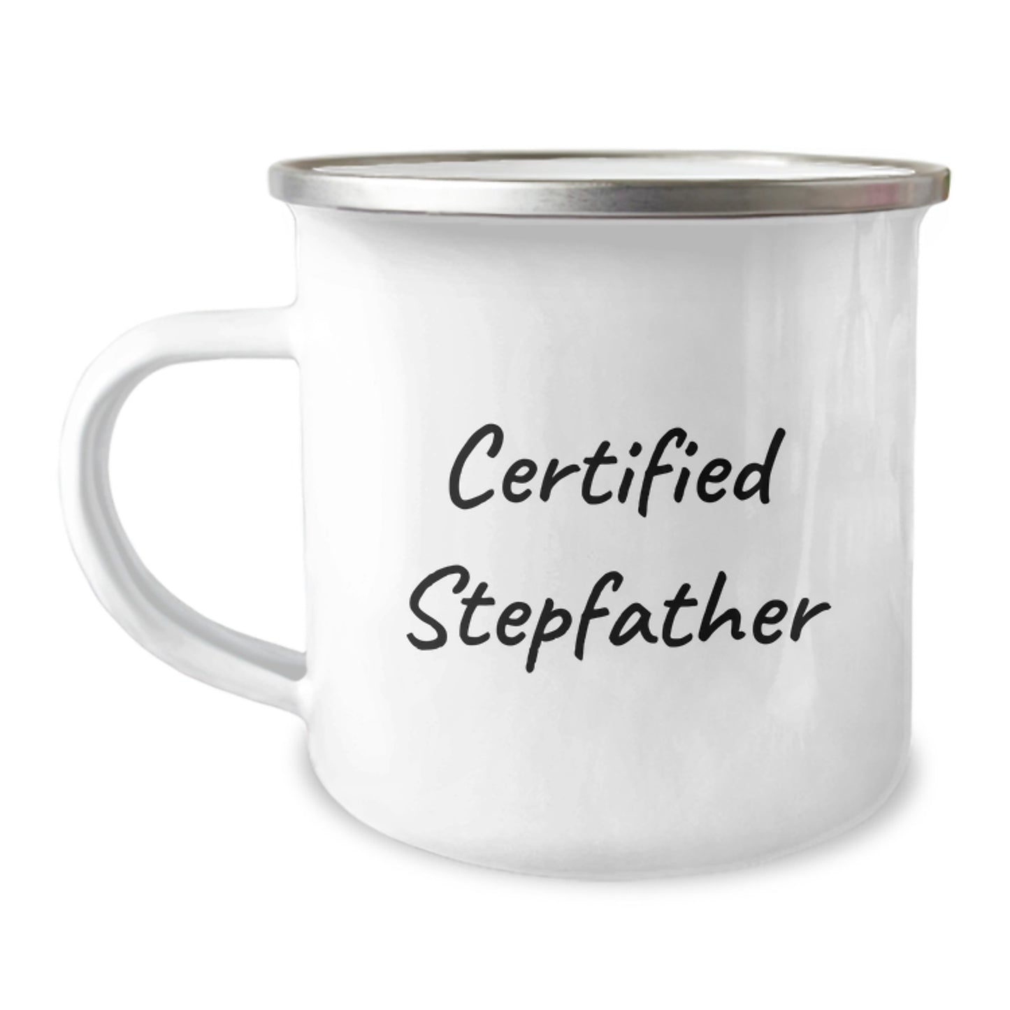 Funny Stepfather Gifts from Family, Birthday Unique Gifts for Stepfather, Camping Mug Quote Certified Stepfather - Image 1