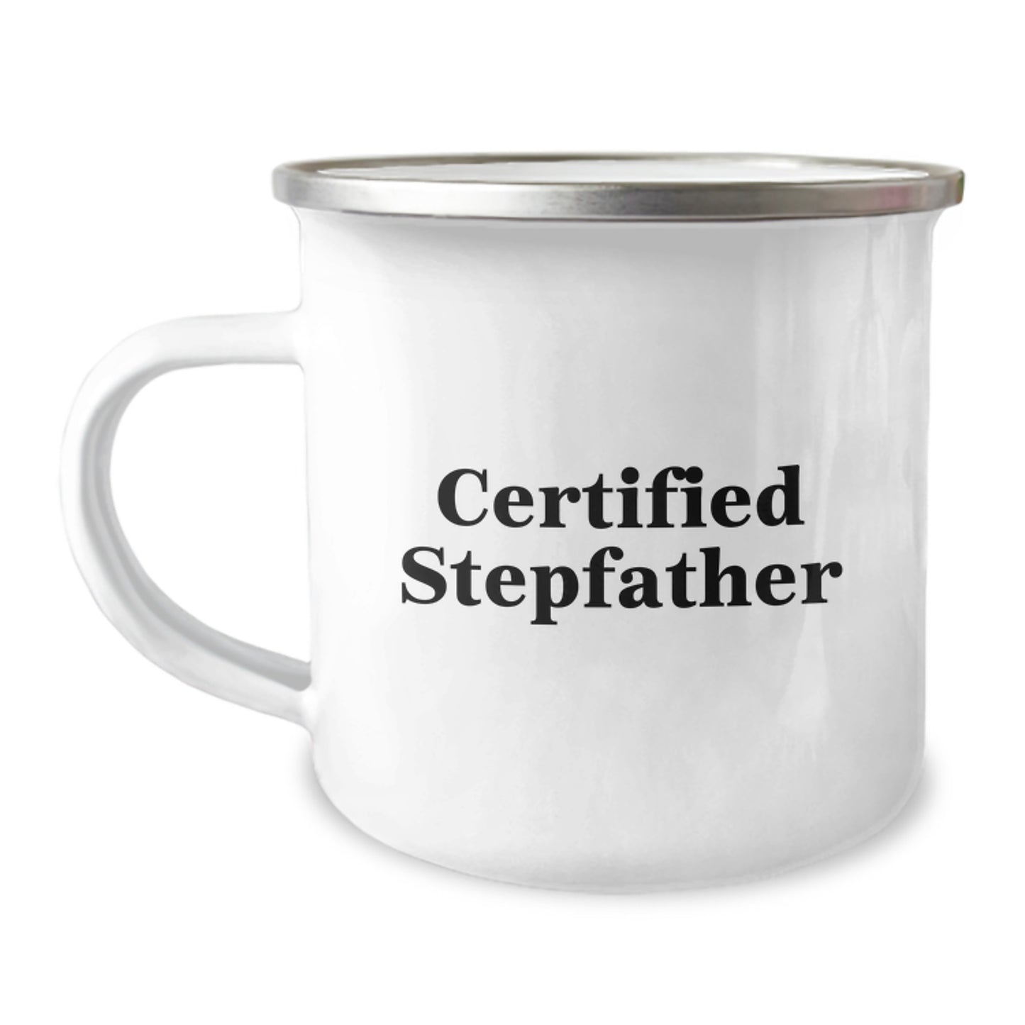 Funny Stepfather Gifts, Birthday Unique Mug, Certified Stepfather Quote, Camping Mug for Stepfather, Gifts from Family - Image 1