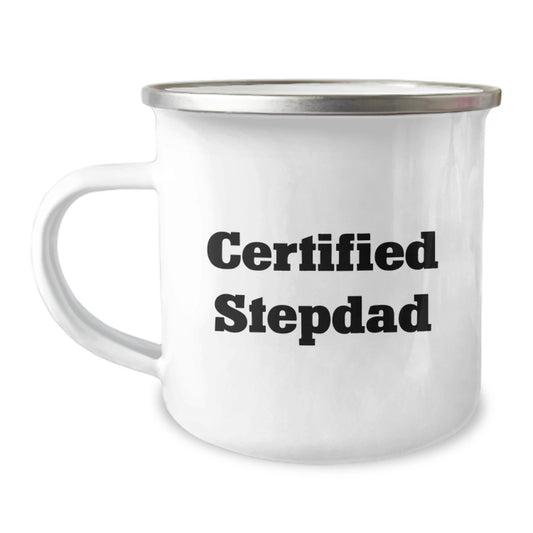 Funny Stepdad Gifts from Men, Unique Valentine's Gifts for Stepdads, Certified Stepdad Camping Mug - Image 1