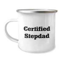 Load image into Gallery viewer, Funny Stepdad Gifts from Men, Unique Valentine's Gifts for Stepdads, Certified Stepdad Camping Mug - Image 1

