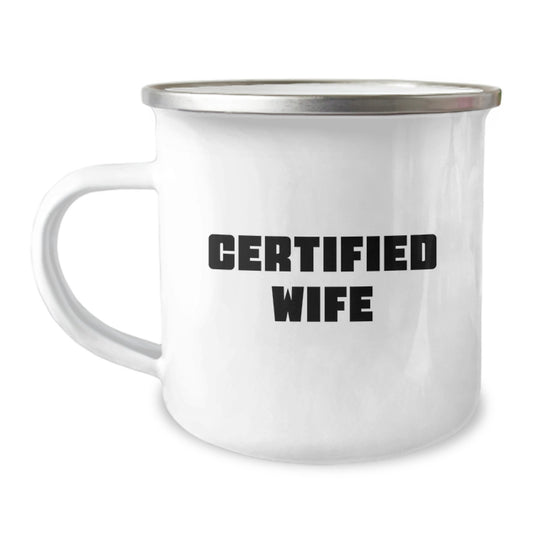 Funny Wife Gifts from Men Birthday Unique Presents for Camping Lover Certified Wife - Image 1