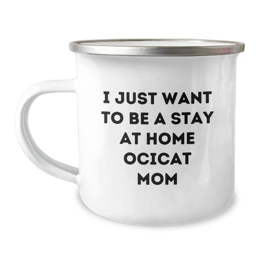 Ocicat Mom Gifts from Family, Funny Camping Mug for Ocicat Lovers, Graduation Unique Gifts for Him or Her - Image 1