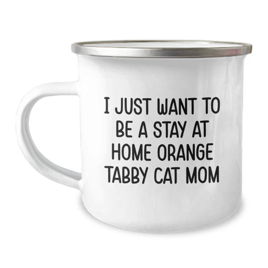 Funny Orange Tabby Cat Gifts, Inspirational Quote Camping Mug for Orange Tabby Cat Mom, Gifts from Friends, Unique Graduation Gifts for Her - Image 1