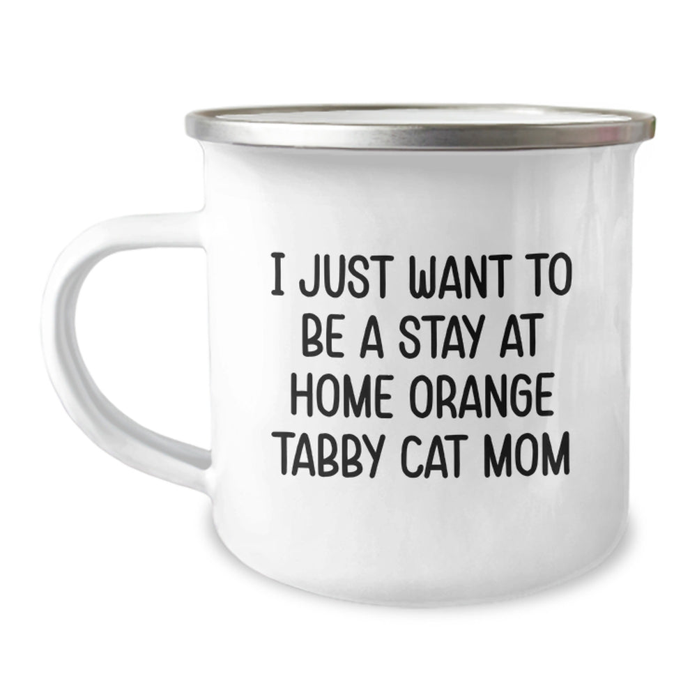 Funny Orange Tabby Cat Gifts, Inspirational Quote Camping Mug for Orange Tabby Cat Mom, Gifts from Friends, Unique Graduation Gifts for Her - Image 1