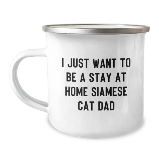 Siamese Cat Dad Funny Gift for Men, Stay at Home Siamese Cat Lover Valentine's Unique Gifts from Friend or Family - Image 1
