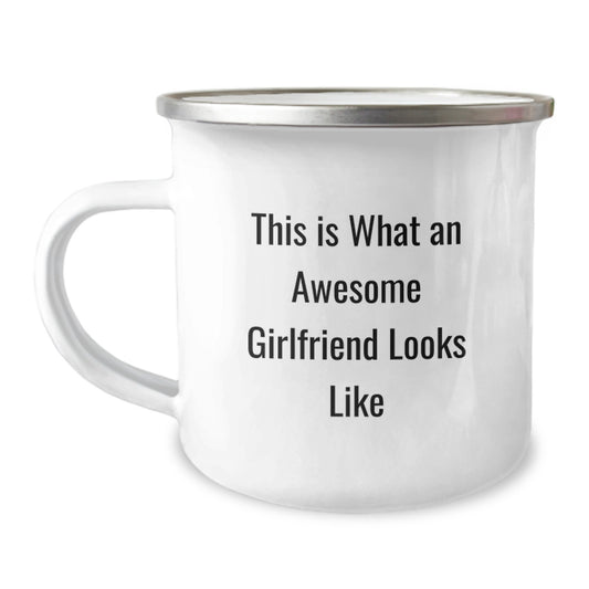 Funny Sweetheart Camping Mug Gifts from Men to Awesome Sweetheart on Graduation, 'This Is What an Awesome Sweetheart Looks Like' - Image 1