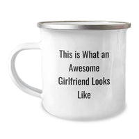 Load image into Gallery viewer, Funny Sweetheart Camping Mug Gifts from Men to Awesome Sweetheart on Graduation, &#39;This Is What an Awesome Sweetheart Looks Like&#39; - Image 1
